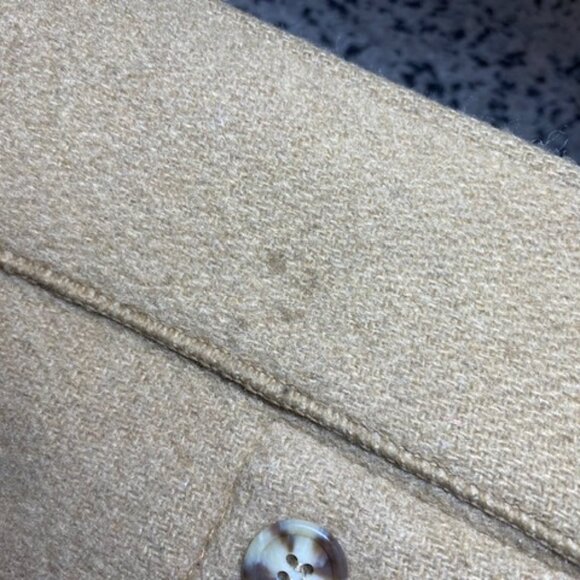 VTG Gloverall Duffle Coat Wool Blend Mens Med Camel Hooded England - Picture 11 of 16